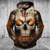 NFL Cincinnati Bengals Skull Halloween Zip Up Hoodie V3