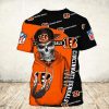 NFL Cincinnati Bengals Skull Orange Black T-Shirt