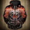 NFL Cincinnati Bengals Skull Orange Black Zip Up Hoodie V5