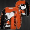 NFL Cincinnati Bengals Snoopy Orange Sweatshirt