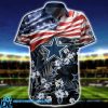 NFL Dallas Cowboys American Flag Flower Hawaiian Shirt