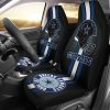 NFL Dallas Cowboys Black Blue White Stripes Hat Car Seat Covers