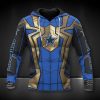 NFL Dallas Cowboys Blue Golden Spider Man Pullover Hoodie