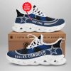 NFL Dallas Cowboys Custom Name Dark Blue Black Curve Max Soul Shoes
