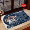NFL Dallas Cowboys Custom Name Go On Rubber Doormat