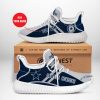 NFL Dallas Cowboys Custom Name Grey Dark Blue Curve Reze Sneakers