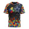 NFL Dallas Cowboys Custom Name Number Autism Awareness Design T-Shirt