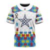 NFL Dallas Cowboys Custom Name Number Autism Awareness T-Shirt