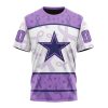 NFL Dallas Cowboys Custom Name Number Fight Cancer T-Shirt