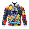 NFL Dallas Cowboys Custom Name Number Puzzle Autism Awareness Pullover Hoodie