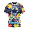 NFL Dallas Cowboys Custom Name Number Puzzle Autism Awareness T-Shirt