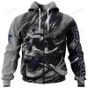NFL Dallas Cowboys Custom Name Number Skull Zip Up Hoodie