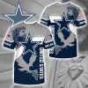 NFL Dallas Cowboys Custom Name One Nation Under God T-Shirt V4