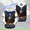 NFL Dallas Cowboys Custom Name One Nation Under God Zip Up Hoodie V5
