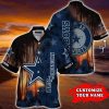 NFL Dallas Cowboys Custom Name Star In Coconut Forest Hawaiian Shirt