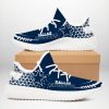 NFL Dallas Cowboys Dark Blue Logo Net Yeezy Boost Sneakers