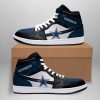 NFL Dallas Cowboys Dark Blue White Logo Air Jordan 1 High Sneakers V2