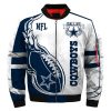 NFL Dallas Cowboys New Design White Black Bomber Jacket