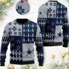 NFL Dallas Cowboys Snow Flower Tree Ugly Christmas Sweater