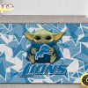 NFL Detroit Lions Baby Yoda Rubber Doormat