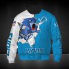 NFL Detroit Lions Blue White Bomber Jacket V2