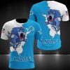 NFL Detroit Lions Blue White T-Shirt V2