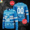 NFL Detroit Lions Custom Name Number Ugly Christmas Sweater