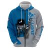 NFL Detroit Lions Halloween Iron Maiden Zip Up Hoodie