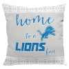 NFL Detroit Lions Home To A Fan Square Pillow Case
