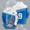 NFL Detroit Lions Matthew Stafford Honolulu Blue White Pullover Hoodie
