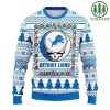 NFL Detroit Lions Skull Ugly Christmas Sweater