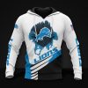 NFL Detroit Lions White Blue Pullover Hoodie