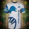 NFL Detroit Lions White Blue T-Shirt V2