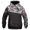 NFL Houston Texans Black Camo Pullover Hoodie