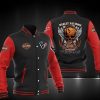 NFL Houston Texans Black Red Skull Baseball Jacket