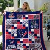 NFL Houston Texans Blue Red Quilt Blanket
