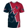 NFL Houston Texans Blue Red Zigzag T-Shirt