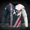 NFL Houston Texans Blue White Pullover Hoodie