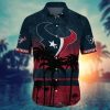 NFL Houston Texans Coconut Tree Blue Red Hawaiian Shirt