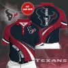 NFL Houston Texans Custom Name Blue Red Polo Shirt V9