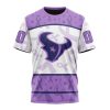 NFL Houston Texans Custom Name Number Fight Cancer T-Shirt