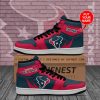 NFL Houston Texans Custom Name Red Blue Air Jordan 1 High Sneakers