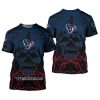 NFL Houston Texans Halloween Pumpkin Skull T-Shirt