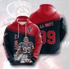 NFL Houston Texans J. J. Watt Deep Steel Blue Battle Red Pullover Hoodie