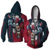 NFL Houston Texans Red Blue Mascot Zip Up Hoodie