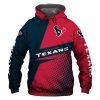NFL Houston Texans Red Blue Pullover Hoodie V4