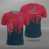 NFL Houston Texans Red Blue T-Shirt V7