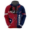 NFL Houston Texans Red Blue Zip Up Hoodie V5