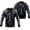 NFL Houston Texans Skull Smoke Zip Up Hoodie