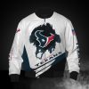 NFL Houston Texans White Blue Bomber Jacket